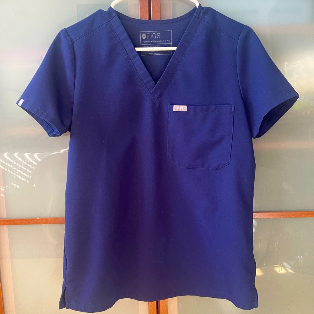 Figs Catarina Navy XS Top